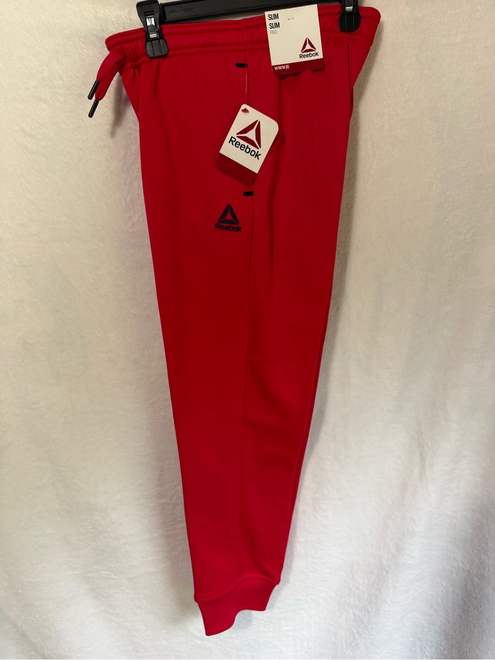 Reebok Kids Red Jogger Sweatpants with Logo.
